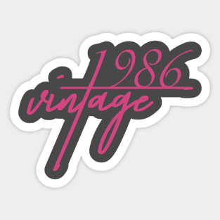 1986 Vintage. 34th Birthday Cool Gift Idea Sticker